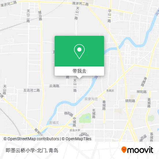 即墨云桥小学-北门地图