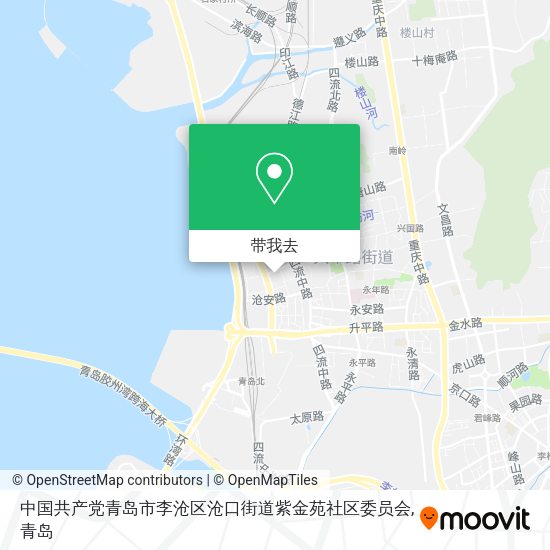 中国共产党青岛市李沧区沧口街道紫金苑社区委员会地图