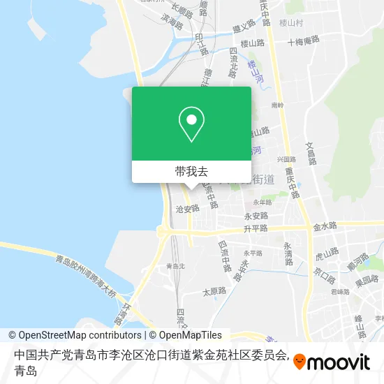 中国共产党青岛市李沧区沧口街道紫金苑社区委员会地图