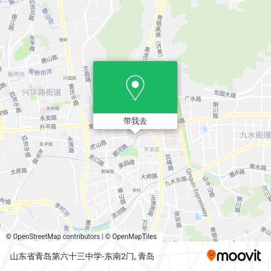 山东省青岛第六十三中学-东南2门地图