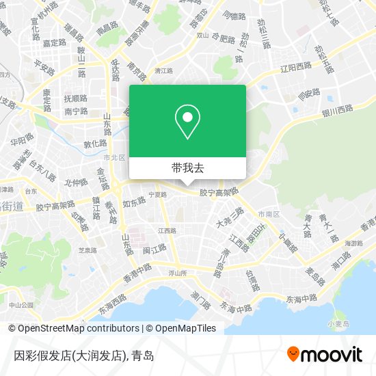 因彩假发店(大润发店)地图