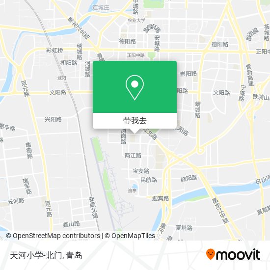 天河小学-北门地图