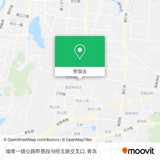 烟青一级公路即墨段与经五路交叉口地图