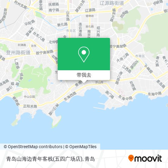 青岛山海边青年客栈(五四广场店)地图