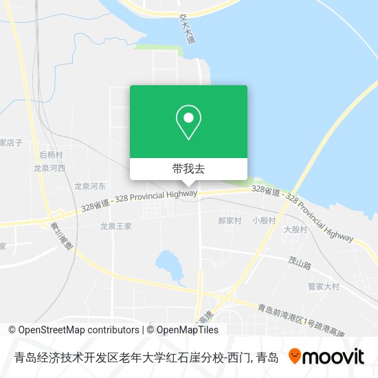 青岛经济技术开发区老年大学红石崖分校-西门地图