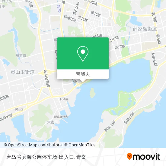 唐岛湾滨海公园停车场-出入口地图