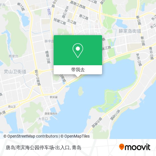 唐岛湾滨海公园停车场-出入口地图