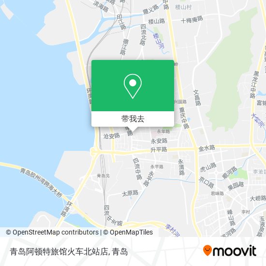 青岛阿顿特旅馆火车北站店地图