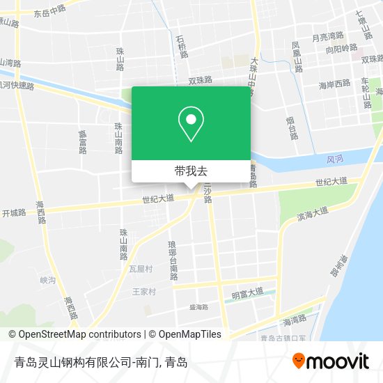 青岛灵山钢构有限公司-南门地图