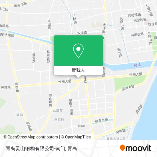 青岛灵山钢构有限公司-南门地图