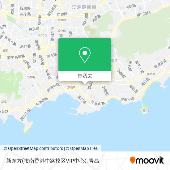新东方(市南香港中路校区VIP中心)地图