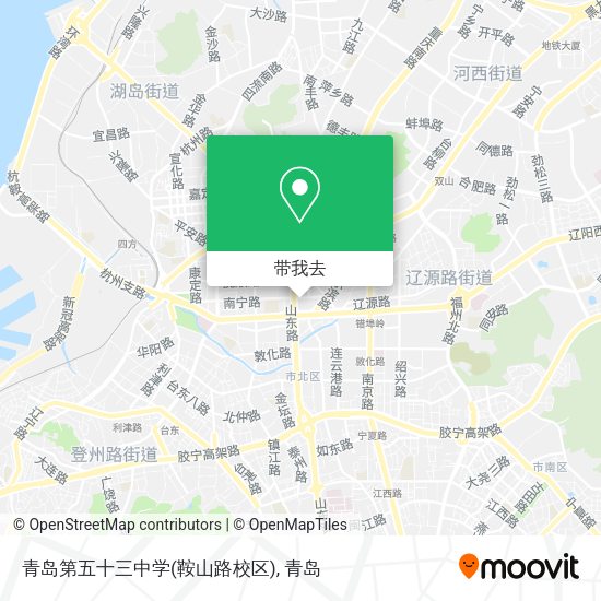 青岛第五十三中学(鞍山路校区)地图