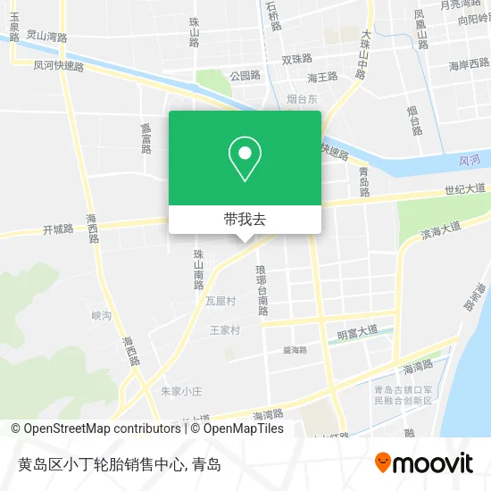 黄岛区小丁轮胎销售中心地图