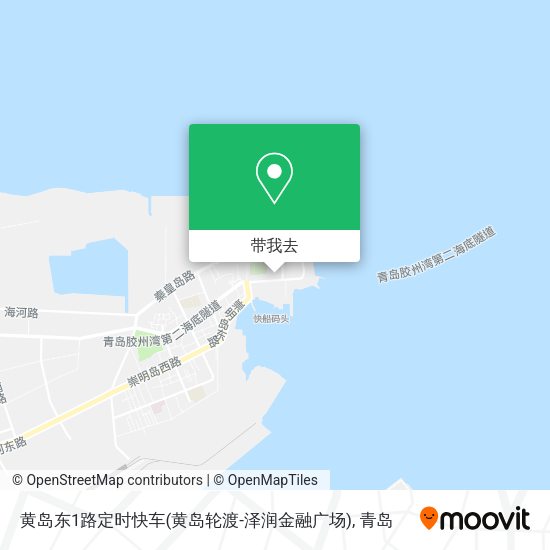 黄岛东1路定时快车(黄岛轮渡-泽润金融广场)地图