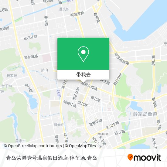青岛荣港壹号温泉假日酒店-停车场地图