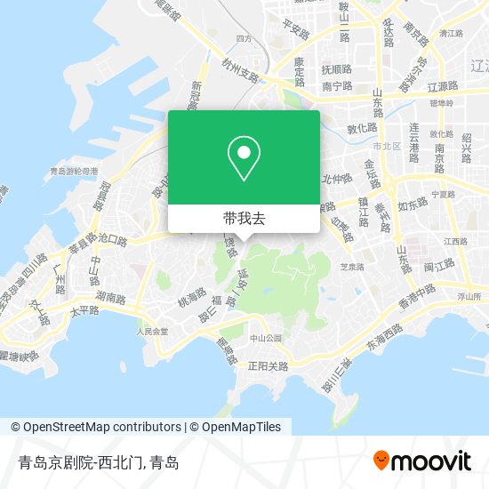 青岛京剧院-西北门地图