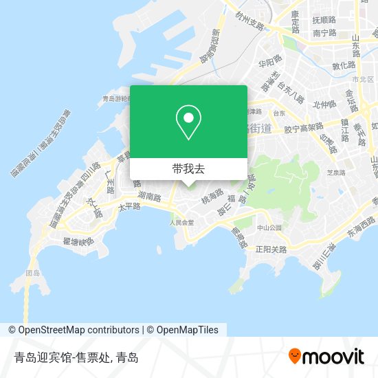 青岛迎宾馆-售票处地图