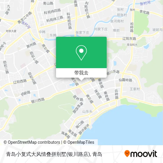 青岛小复式大风情叠拼别墅(银川路店)地图