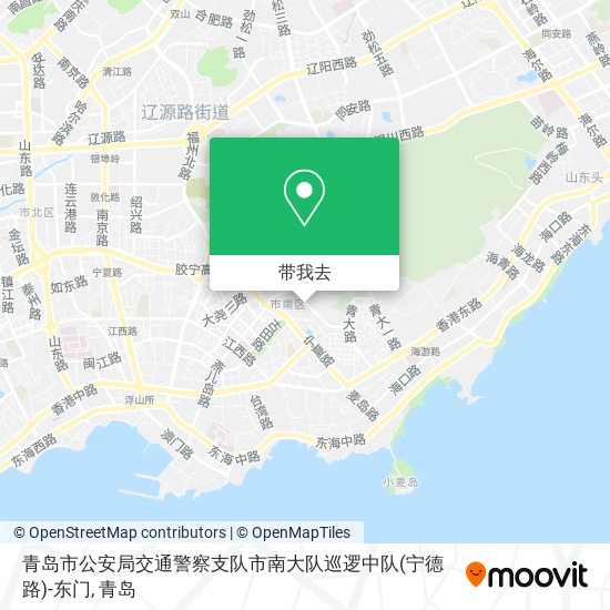 青岛市公安局交通警察支队市南大队巡逻中队(宁德路)-东门地图