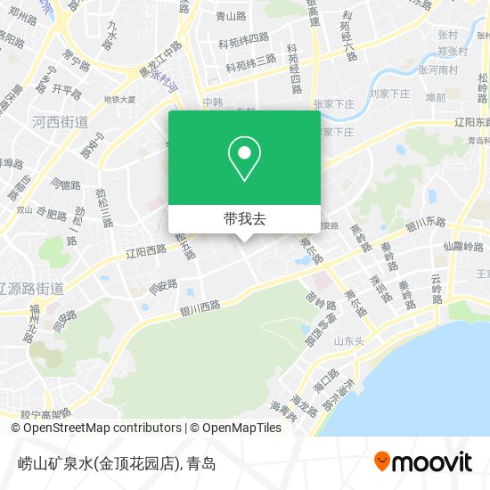崂山矿泉水(金顶花园店)地图