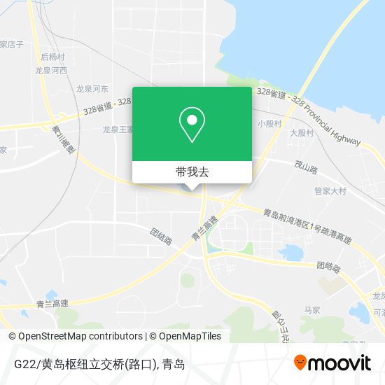 G22/黄岛枢纽立交桥(路口)地图