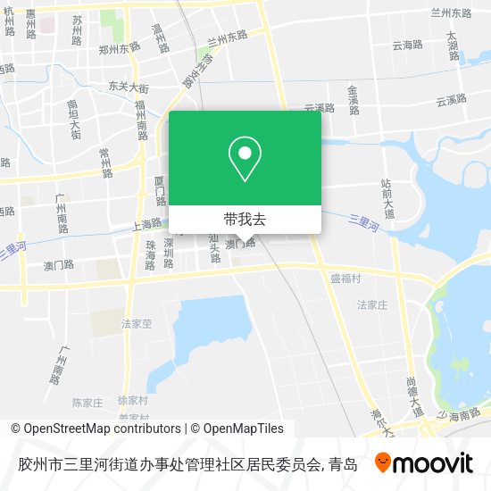 胶州市三里河街道办事处管理社区居民委员会地图