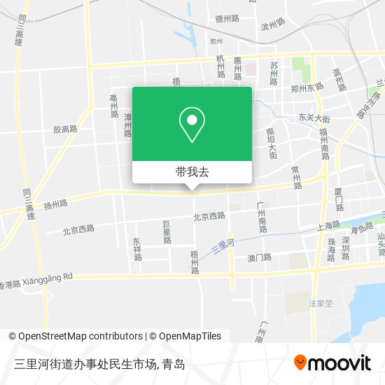 三里河街道办事处民生市场地图