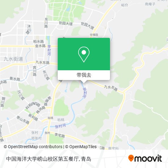 中国海洋大学崂山校区第五餐厅地图
