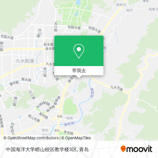 中国海洋大学崂山校区教学楼3区地图