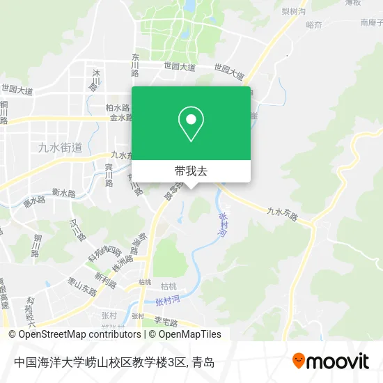 中国海洋大学崂山校区教学楼3区地图