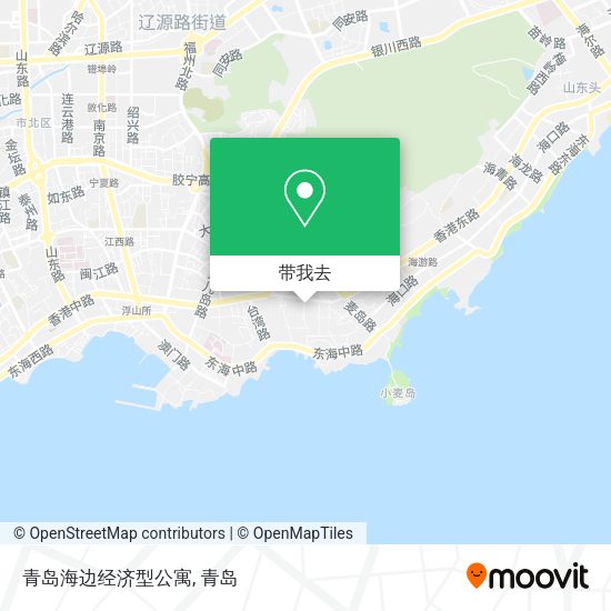 青岛海边经济型公寓地图