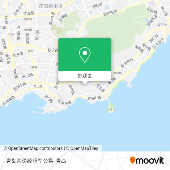 青岛海边经济型公寓地图