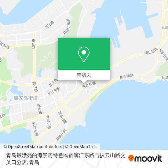 青岛最漂亮的海景房特色民宿漓江东路与披云山路交叉口分店地图