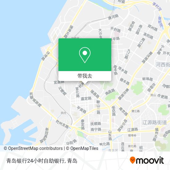 青岛银行24小时自助银行地图
