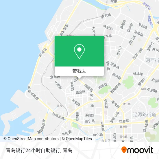 青岛银行24小时自助银行地图