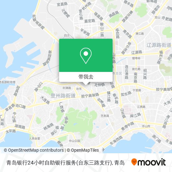 青岛银行24小时自助银行服务(台东三路支行)地图
