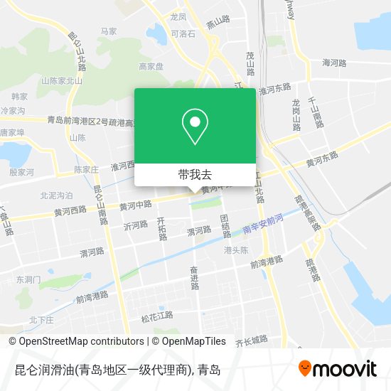 昆仑润滑油(青岛地区一级代理商)地图
