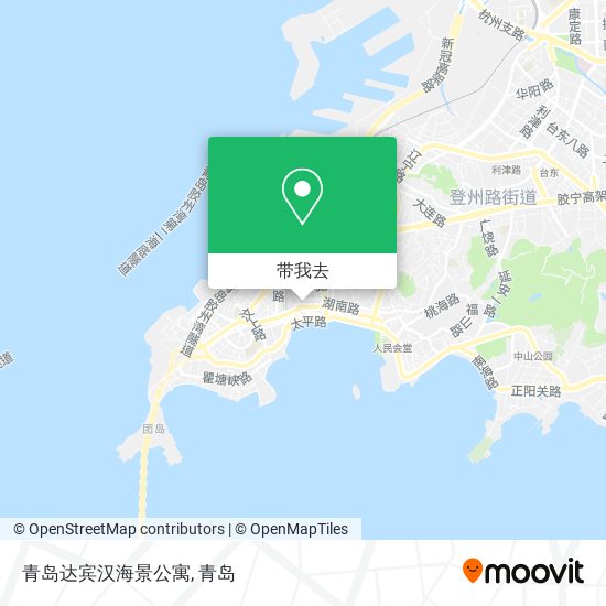 青岛达宾汉海景公寓地图