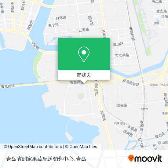 青岛省到家果蔬配送销售中心地图