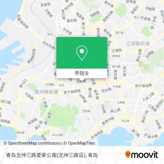 青岛北仲三路爱家公寓(北仲三路店)地图