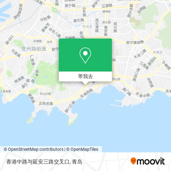 香港中路与延安三路交叉口地图