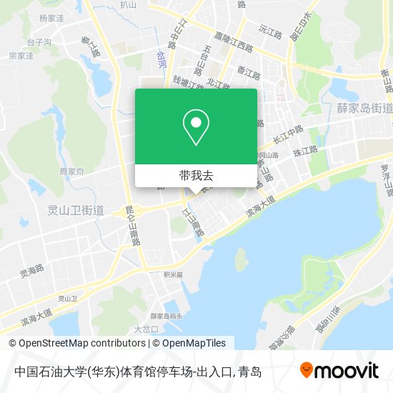 中国石油大学(华东)体育馆停车场-出入口地图