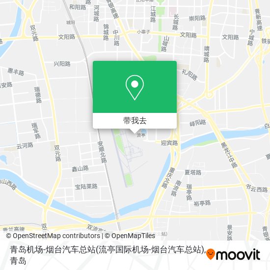 青岛机场-烟台汽车总站(流亭国际机场-烟台汽车总站)地图