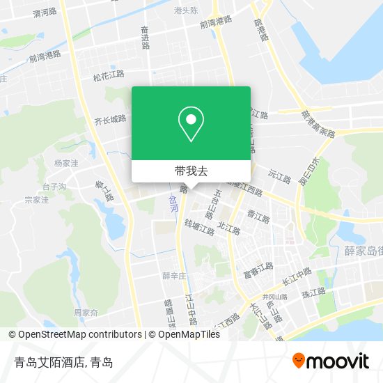青岛艾陌酒店地图