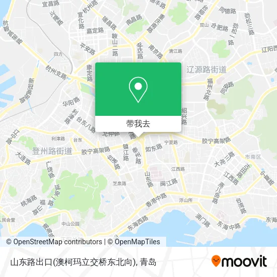 山东路出口(澳柯玛立交桥东北向)地图