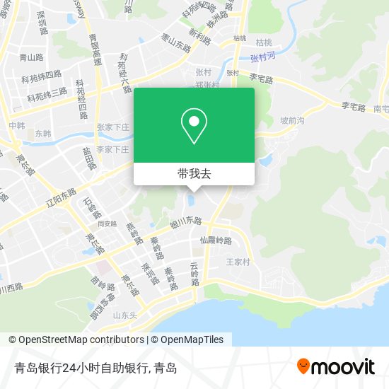青岛银行24小时自助银行地图