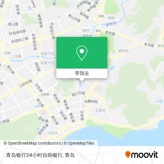 青岛银行24小时自助银行地图