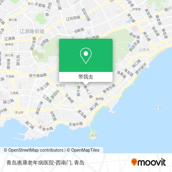 青岛惠康老年病医院-西南门地图