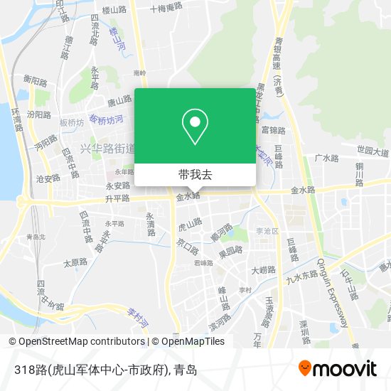 318路(虎山军体中心-市政府)地图