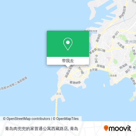 青岛肉兜兜的家普通公寓西藏路店地图
